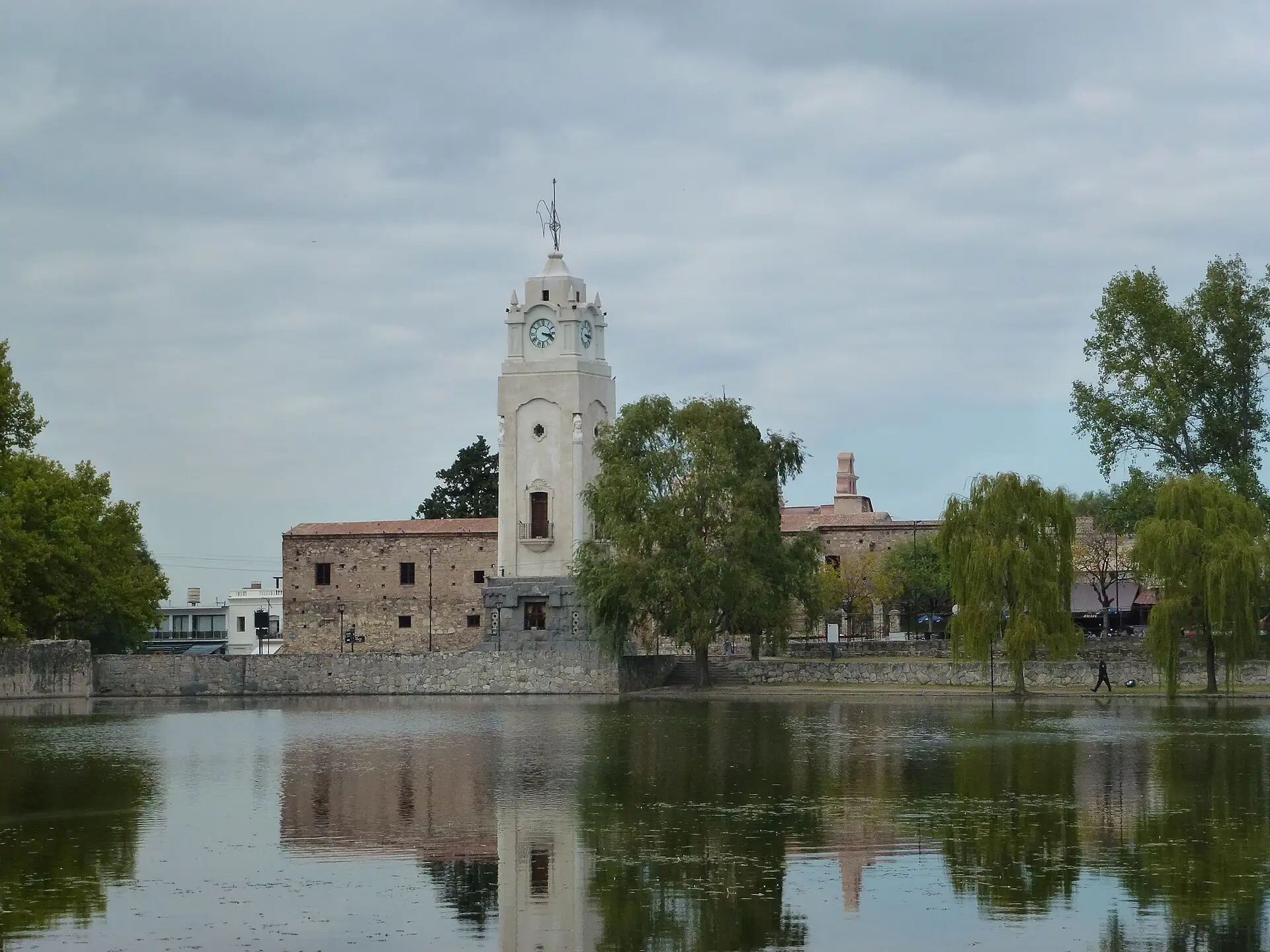 Alta Gracia clock tower and Jesuit residence beside Tajamar