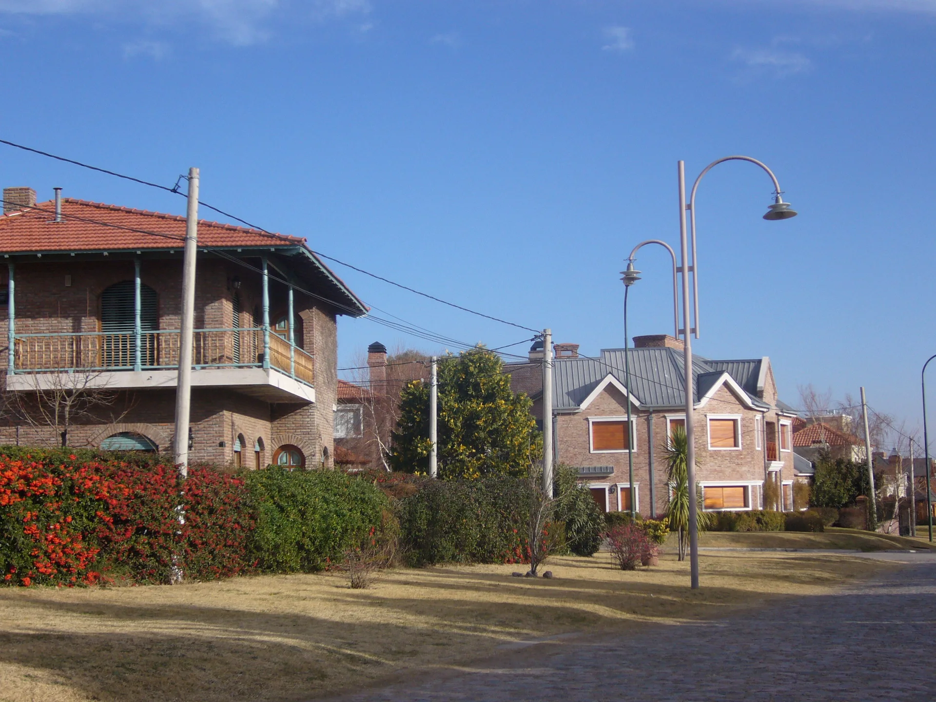 Residential streets and gardens in Bahía Blanca Palihue