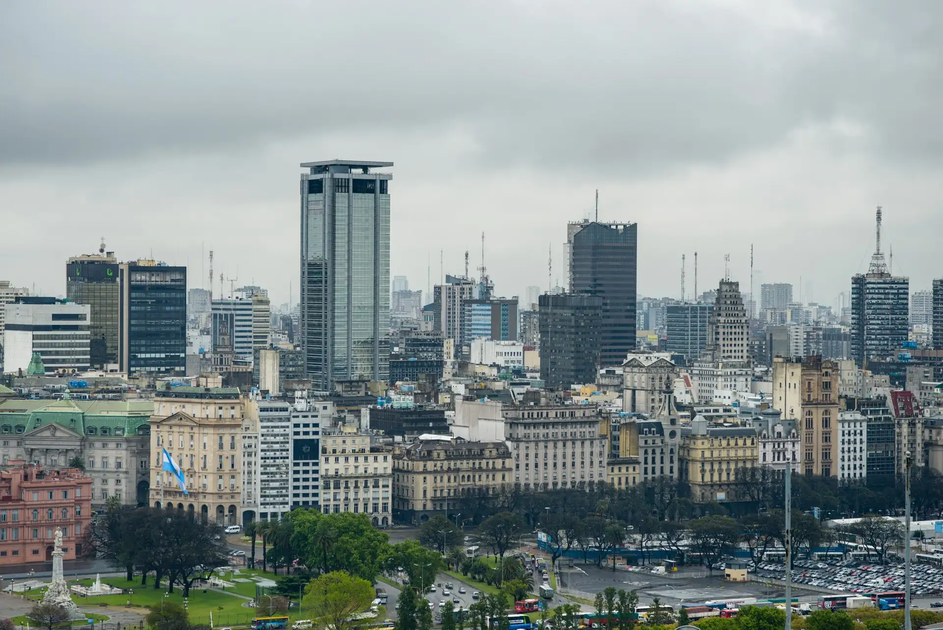 The Buenos Aires business district viewed from Puerto Madero