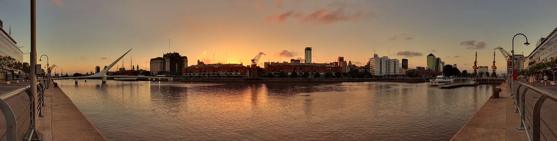 The Puerto Madero skyline at dusk