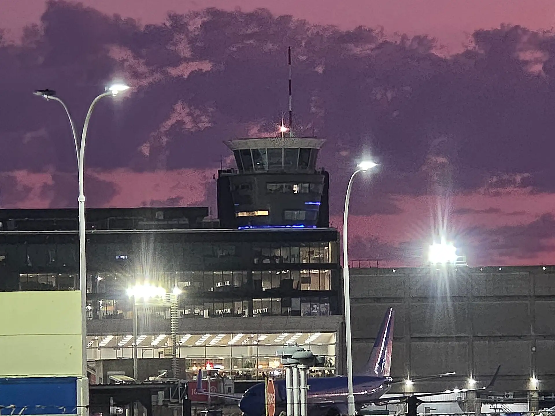 The control tower at Aeroparque