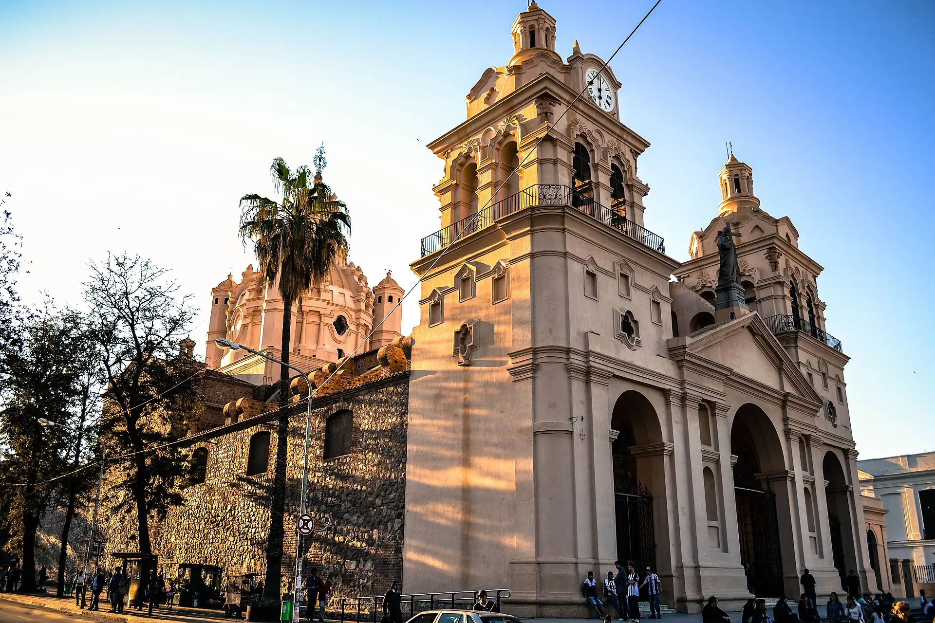 Córdoba cathedral exterior in afternoon light, Córdoba, Argentina