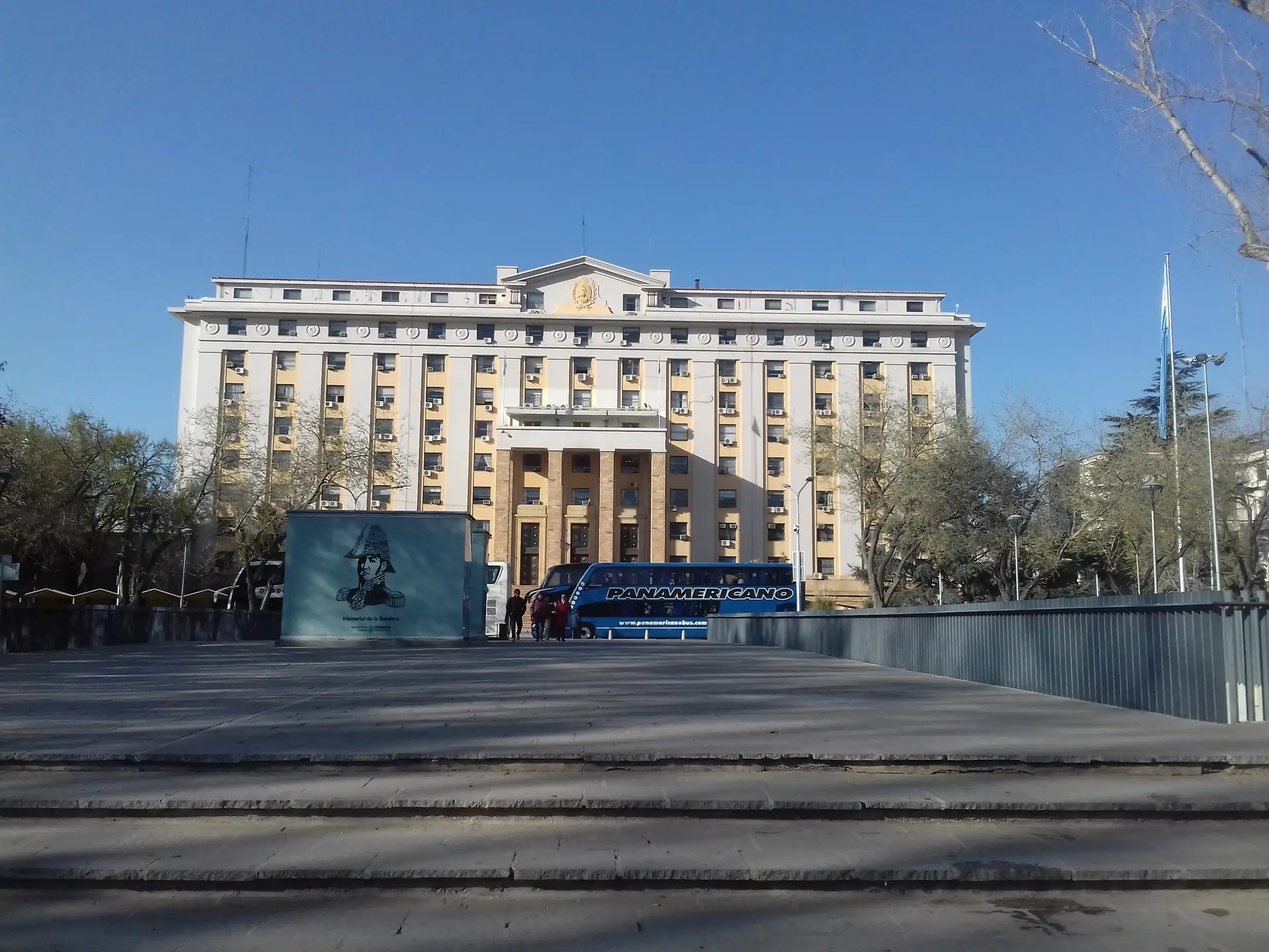 Casa de Gobierno facade and civic forecourt in Mendoza