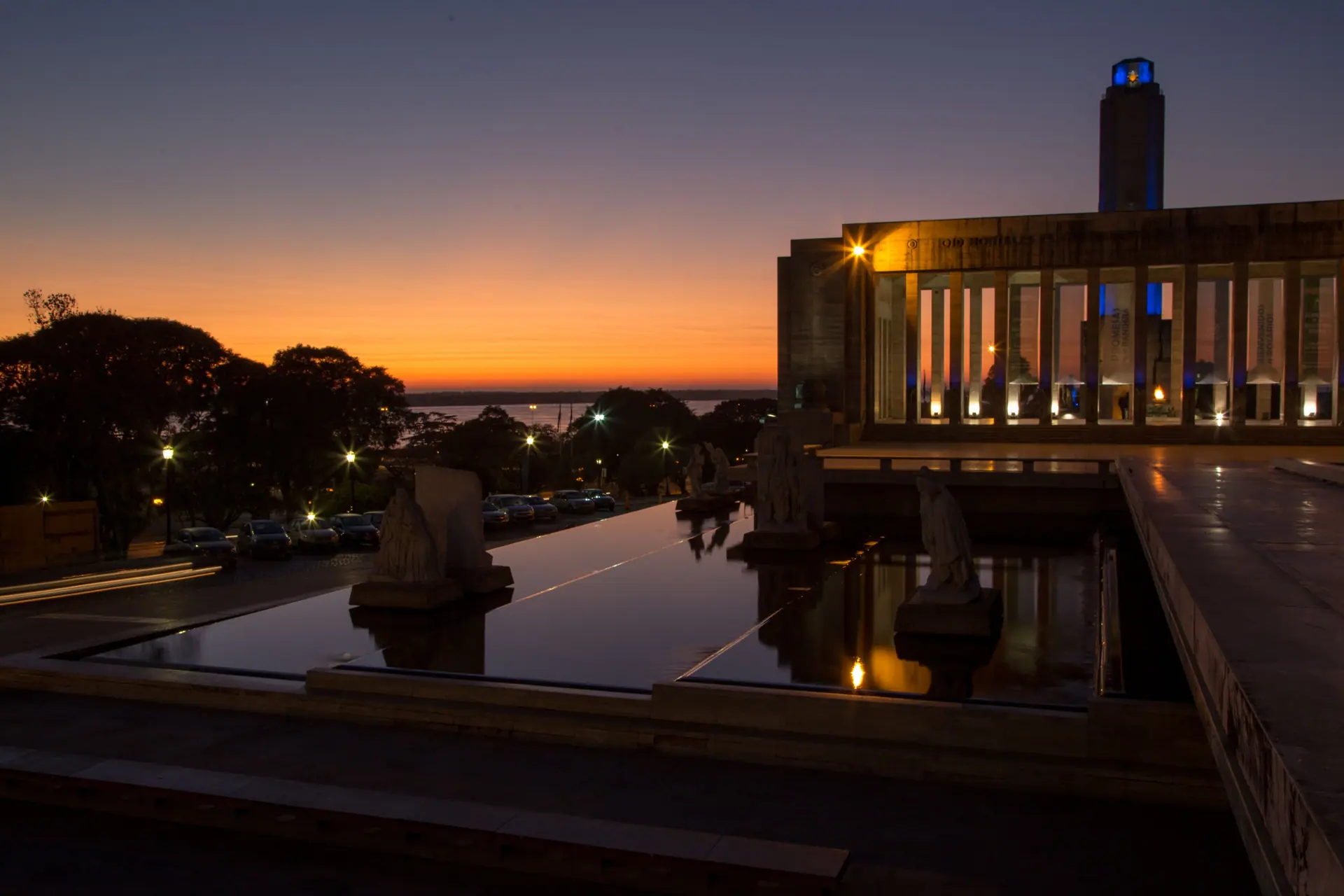 National Flag Memorial at dawn in Rosario