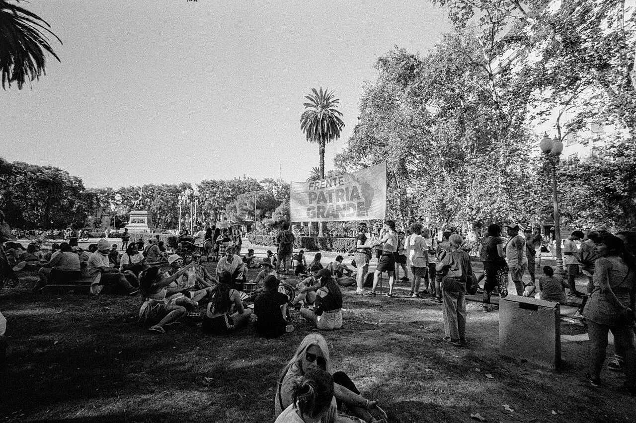 Participants at the Federal March of Antifascist and Antiracist Pride in Rosario